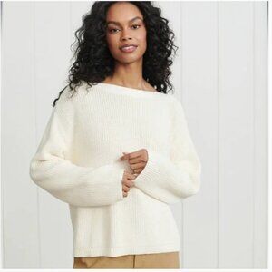 🤍 Jenni Kayne Cotton Boatneck, Ivory, Size M 🤍